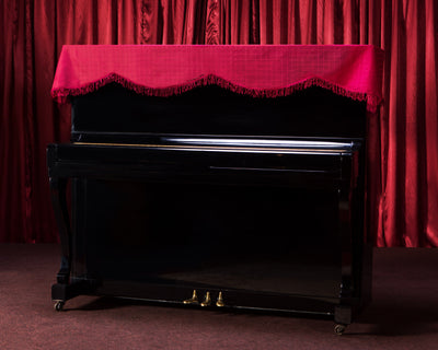 piano top dust cover by clairevoire classic red