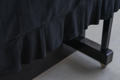 Clairevoire Classics: Water-proof Premium Velvet Upright Piano Cover [Midnight Black] special edition for 149cm width