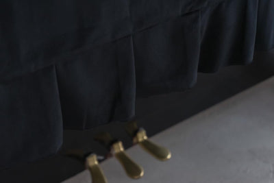 Clairevoire Classics: Water-proof Premium Velvet Upright Piano Cover [Midnight Black] special edition for 149cm width