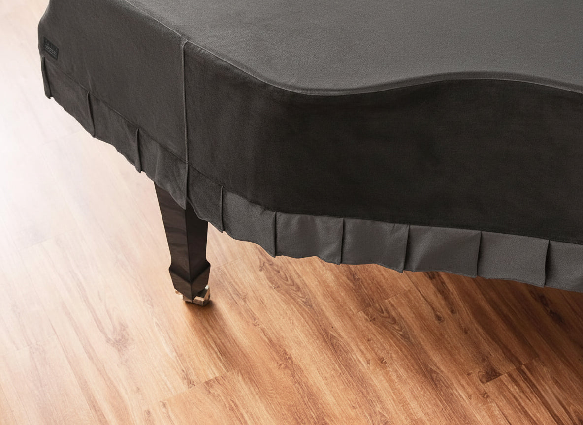 [for STEINWAY & SONS] [Kawai] Waterproof Velvet Grand Piano Cover (midnight black/charcoal grey)