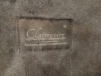 Clairevoire Classics: Premium Velvet Upright Piano Cover [Midnight Black] full cover 156cm width