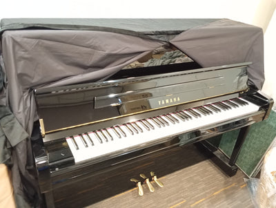 Clairevoire Classics: Premium Velvet Upright Piano Cover [Midnight Black] full cover 156cm width