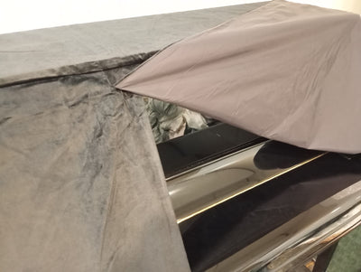 Clairevoire Classics: Premium Velvet Upright Piano Cover [Midnight Black] full cover 156cm width