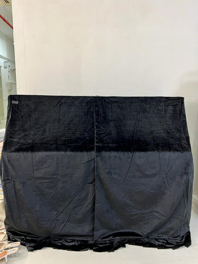 Clairevoire Classics: Premium Velvet Upright Piano Cover [Midnight Black] full cover 156cm width