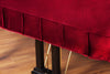 close up pleats detailing on grand piano cover