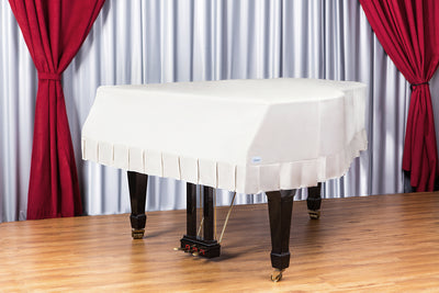 [Yamaha | All Brands] Classic Velvet Grand Piano Cover (Cream White)