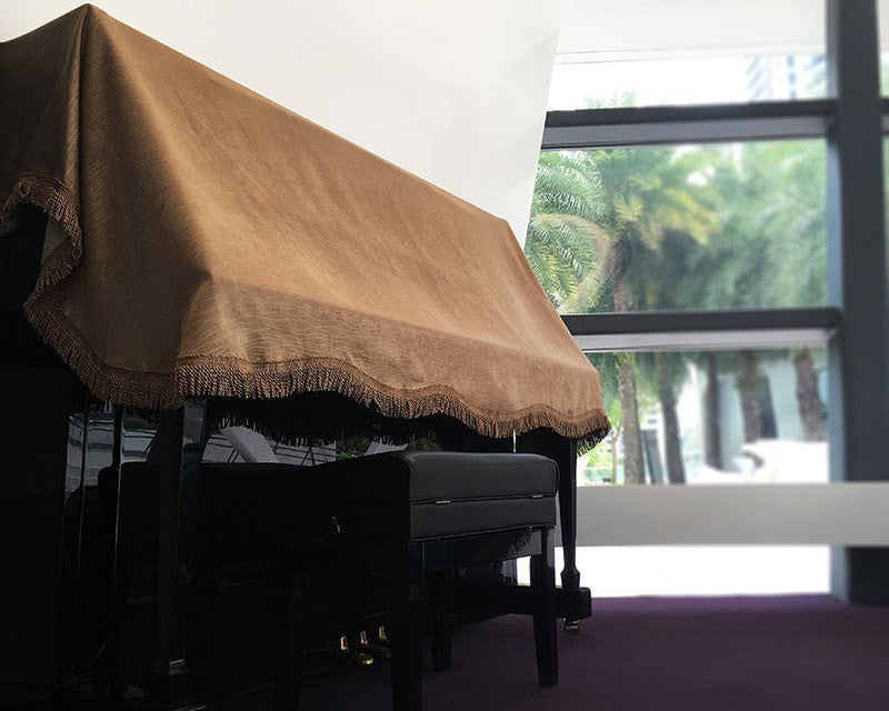 Clairevoire Fleurel Upright 3/4 Piano Cover [Venezia Brown] [153cm | 60.2 inches]