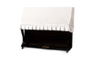 Upright piano cover in off-white velvet by clairevoire